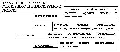 Классификация инвестиций схема