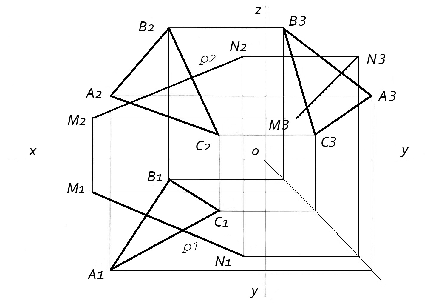 Комплексный чертеж плоскости Начертательная геометрия